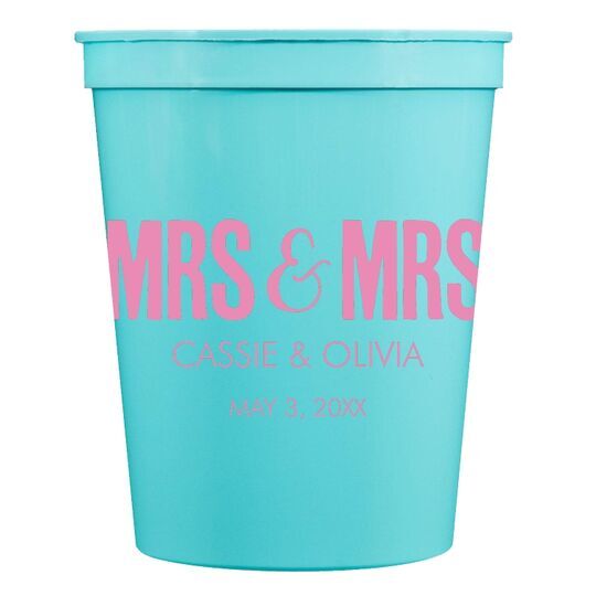 Bold Mrs & Mrs Stadium Cups
